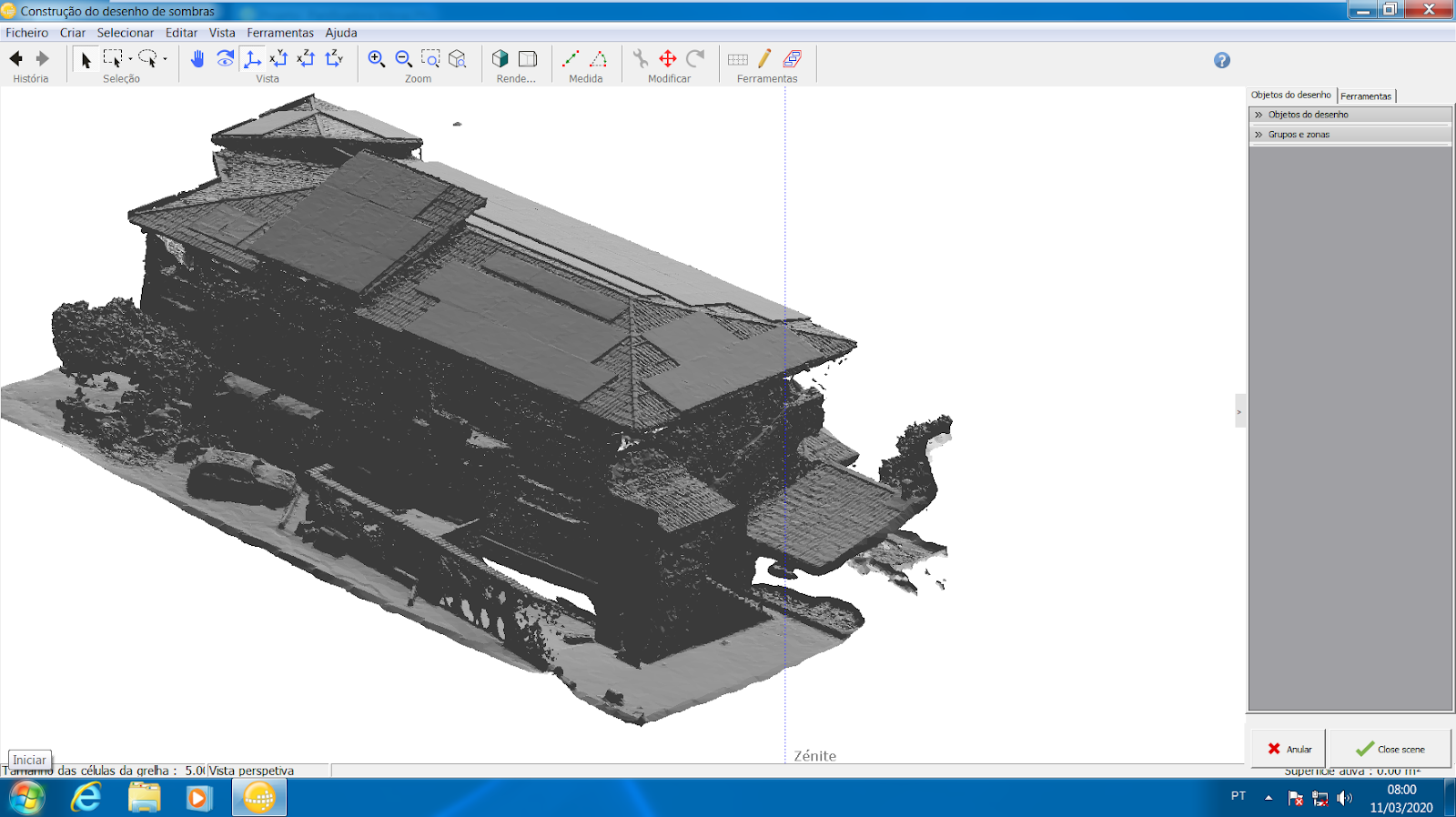 Figura 8: Modelo 3D importado no PVSyst
