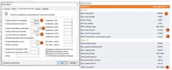Como cadastrar inversores no banco de dados do SOLergo?
