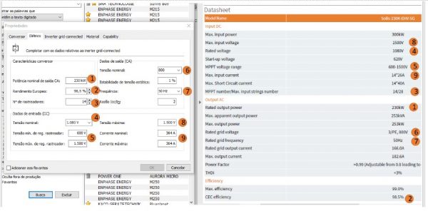 Como cadastrar inversores no banco de dados do SOLergo?