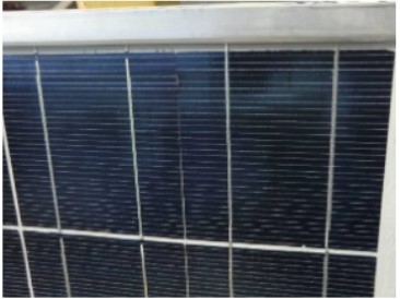 Figura 7: Módulo fotovoltaicos com células sobrepostas, causando contato elétrico (Galdino, 2014)