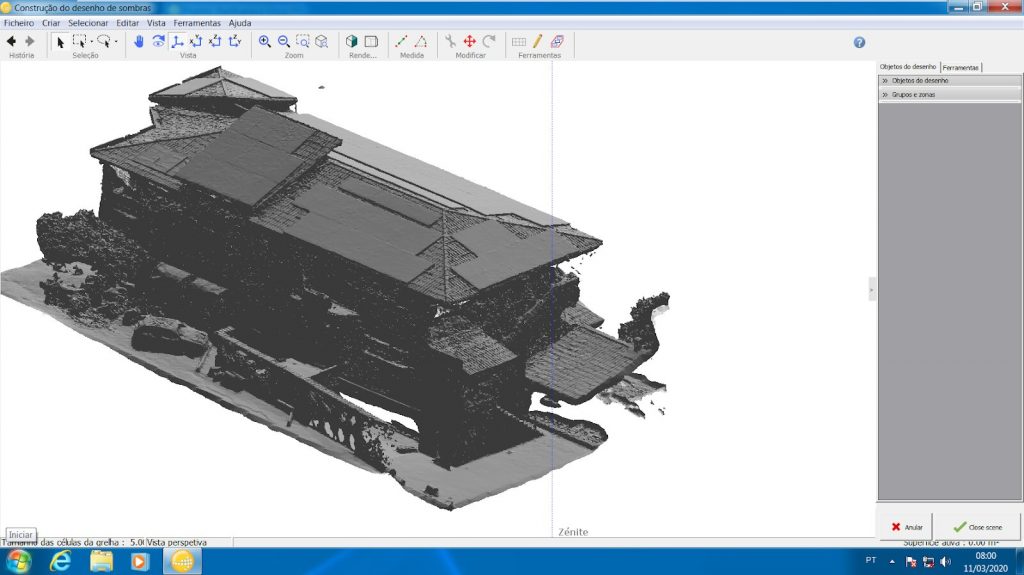Figura 8: Modelo 3D importado no PVSyst