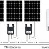 Figura 3: Organização de um sistema fotovoltaico com otimizadores de potência. Fonte: SolarEdge