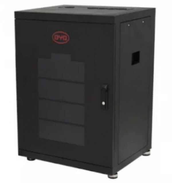 Figura 6: Exemplos de bancos de baterias de lítio disponíveis comercialmente. Já incorporam, além das baterias, toda a eletrônica necessária para a operação segura das células de íons de lítio. Fonte: Dyness, BYD e Tesvolt/Divulgação.