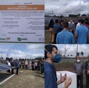 Figura 2: Fotos da inauguração do laboratório Recôncavo Solar na UFRB, Bahia