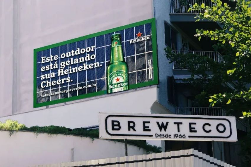 Heineken cria outdoor que gela cerveja com uso de energia solar