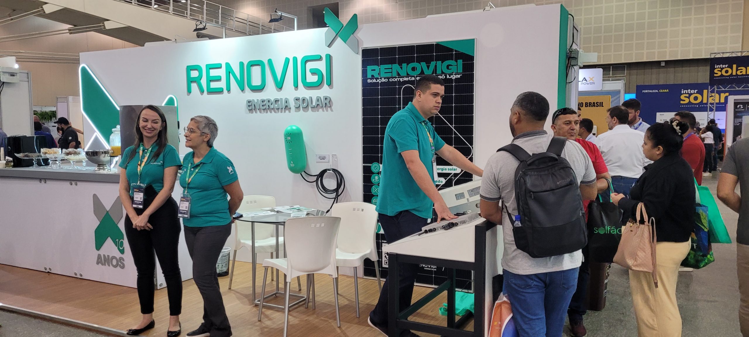 Renovigi Energia Solar apresentou seu portfólio de soluções no evento . Foto: Canal Solar