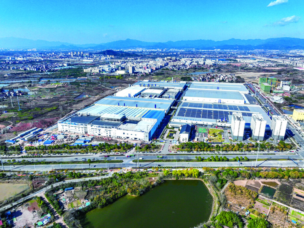 Vista aérea da fábrica da JA na China. Imagem: JA Solar/Divulgação