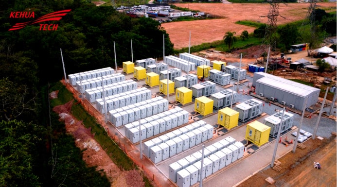 Primeiro projeto de armazenamento em larga escala do Brasil, da ISA CTEEP, conta com uma solução ESS da Kehua. Imagem: Kehua/Divulgação