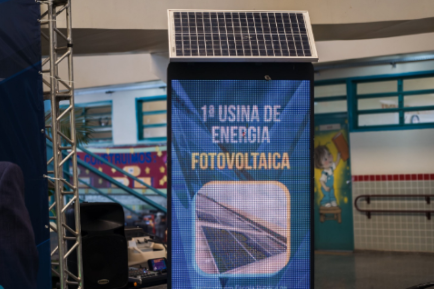 1º usina de energia fotovoltaica na Escola Classe 510