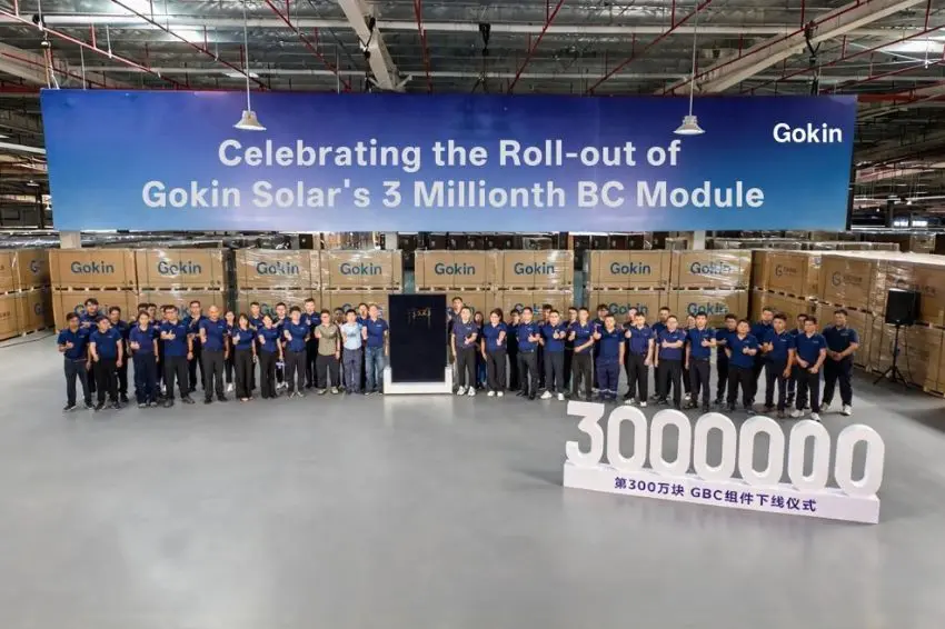Gokin Solar alcança produção histórica de módulos solares Back Contact